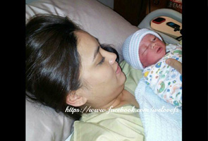 Fasha Sandha gives birth to baby boy