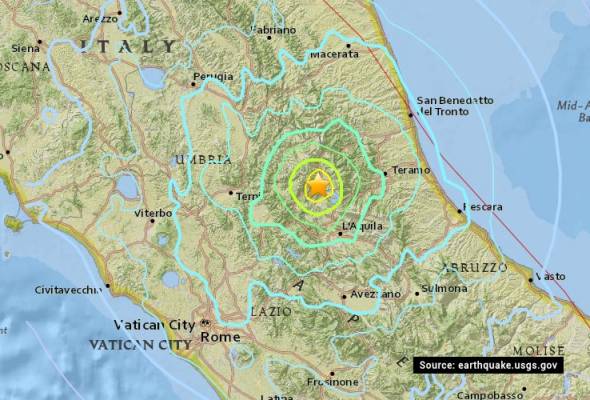 Series of strong earthquakes hit central Italy