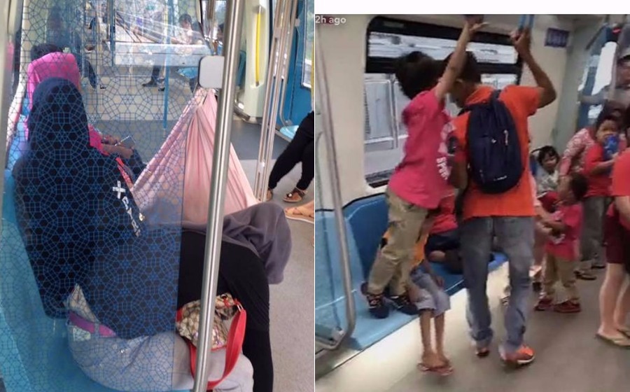 Sangkut buaian bayi dalam MRT, pasangan ini dikritik netizen