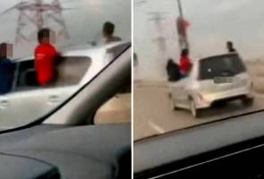 Pemandu Alza bawa tiga kanak-kanak secara berbahaya ditahan Pemandu Alza bawa tiga kanak-kanak secara berbahaya ditahan