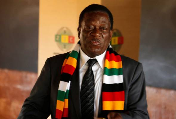 Mnangagwa diisytihar menang pilihan raya Zimbabwe Mnangagwa diisytihar menang pilihan raya Zimbabwe