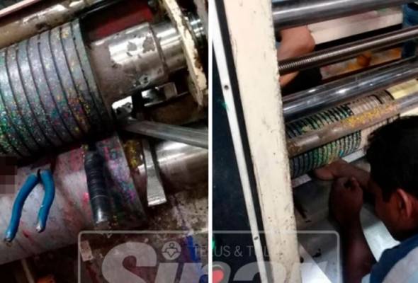 Tangan tersepit mesin penggelek kertas Tangan tersepit mesin penggelek kertas