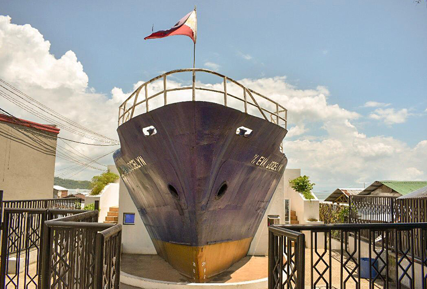 The MV Eva Jocelyn, the 3,000 ton cargo vessel that was washed ashore due to the sheer force of Haiyan’s storm, killing 11 and destroying 14 houses in the area surrounding Richelle’s home. Hezril Azmin/Ceritalah