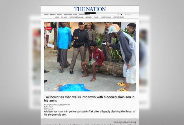 Bapa kelar leher anak, bawa mayat ke hadapan sekolah Bapa kelar leher anak, bawa mayat ke hadapan sekolah