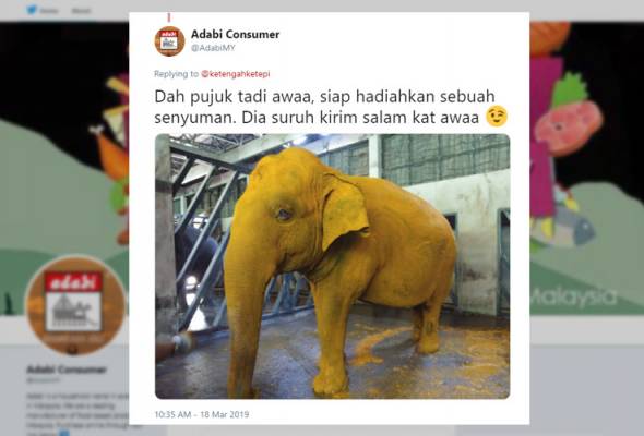 'Gajah goreng kunyit' jadi tumpuan media sosial 'Gajah goreng kunyit' jadi tumpuan media sosial