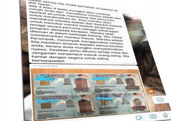 Tular mesej empat lelaki menyamar jual mentol sebelum rompak Tular mesej empat lelaki menyamar jual mentol sebelum rompak
