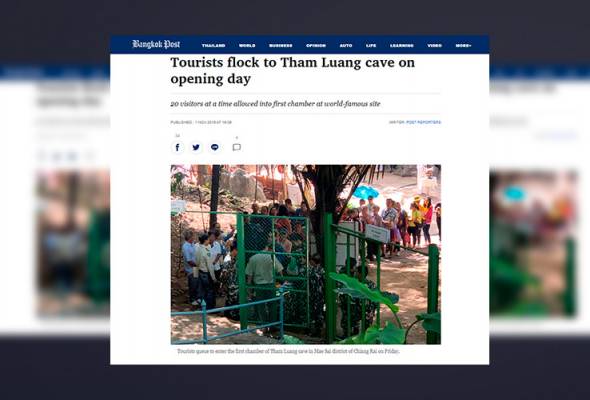 Gua Tham Luang dibuka kepada orang ramai Gua Tham Luang dibuka kepada orang ramai