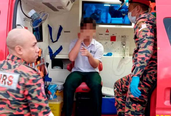 Calon SPM cedera di mata, kenderaan dipandu terbakar Calon SPM cedera di mata, kenderaan dipandu terbakar