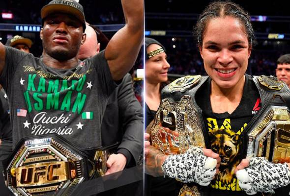 Kamaru Usman, Amanda Nunes kekalkan kejuaraan di UFC 245 Kamaru Usman, Amanda Nunes kekalkan kejuaraan di UFC 245