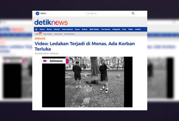 Sekurang-kurangnya dua cedera letupan di Jakarta Sekurang-kurangnya dua cedera letupan di Jakarta