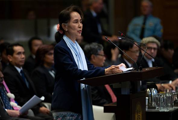 Suu Kyi pertahan tentera Myanmar, dakwa kenyataan Gambia menyimpang Suu Kyi pertahan tentera Myanmar, dakwa kenyataan Gambia menyimpang