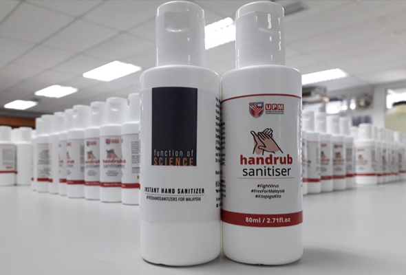 UPM hasil cecair sanitasi tangan, percuma untuk petugas barisan hadapan UPM hasil cecair sanitasi tangan, percuma untuk petugas barisan hadapan