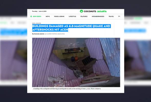 Beberapa siri gempa bumi gegarkan Banda Aceh dan Bali Beberapa siri gempa bumi gegarkan Banda Aceh dan Bali