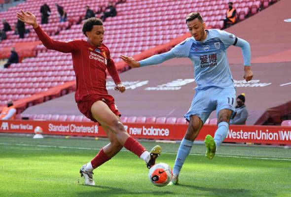 EPL: Burnley lebur rekod '100% menang' Liverpool di laman sendiri EPL: Burnley lebur rekod '100% menang' Liverpool di laman sendiri