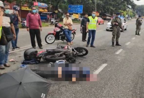 Gagal elak motosikal lain, pembantu kedai makan maut Gagal elak motosikal lain, pembantu kedai makan maut