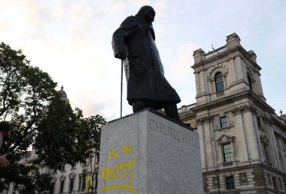 Teenager charged with defacing Churchill's London statue Teenager charged with defacing Churchill's London statue