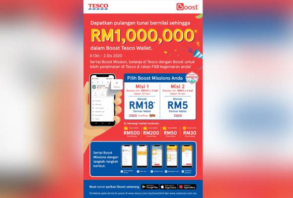 Berbelanja di Tesco ukir senyuman pengguna e-Wallet Berbelanja di Tesco ukir senyuman pengguna e-Wallet