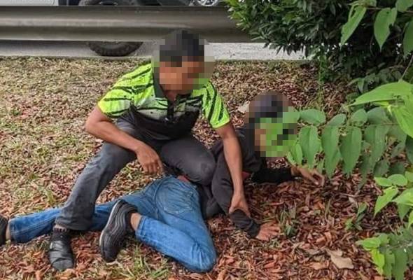 Cubaan ragut wanita sewaktu SJR, suspek jatuh selepas rempuh pintu lori