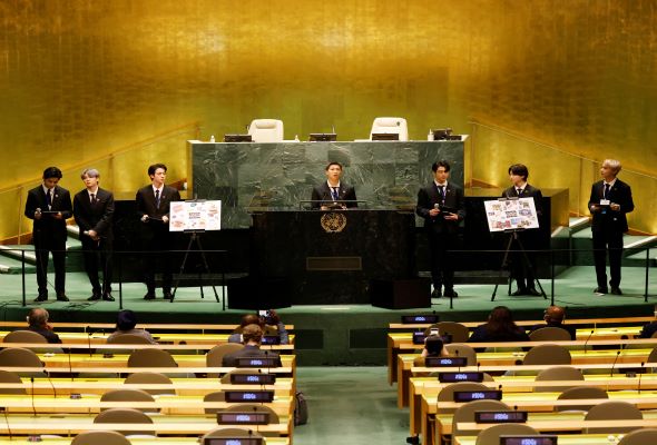 Permission to Dance? BTS sing their way through United Nations