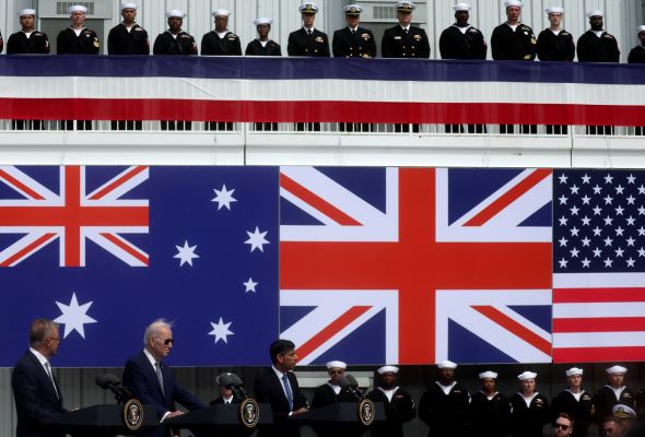 Eyeing China, Biden and allies unveil nuclear-powered submarine plan for Australia