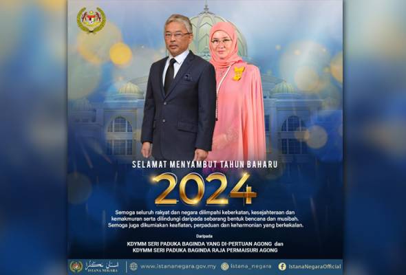 Agong, Raja Permaisuri zahir ucapan Tahun Baharu 2024 | Astro Awani