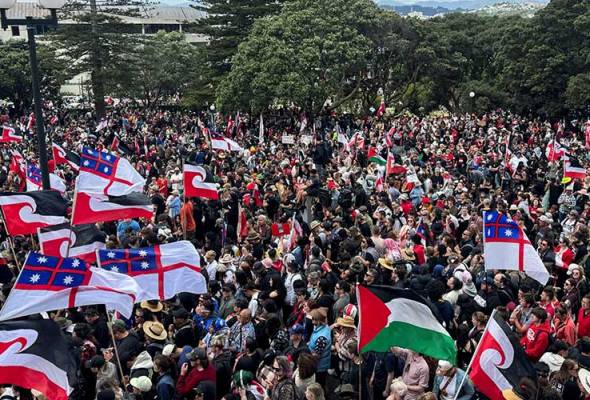 Tens of thousands rally at New Zealand parliament against bill to alter Indigenous rights