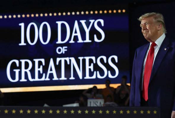 Trump struggles to explain weak economic data as he reaches 100-day mark