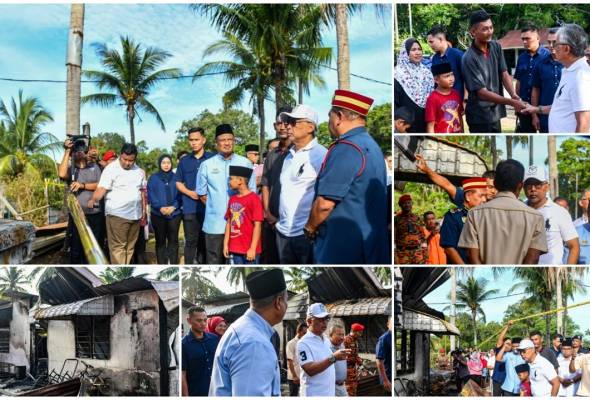 Sultan Pahang bantu bina semula rumah mangsa kebakaran di Kampung Cherok Paloh