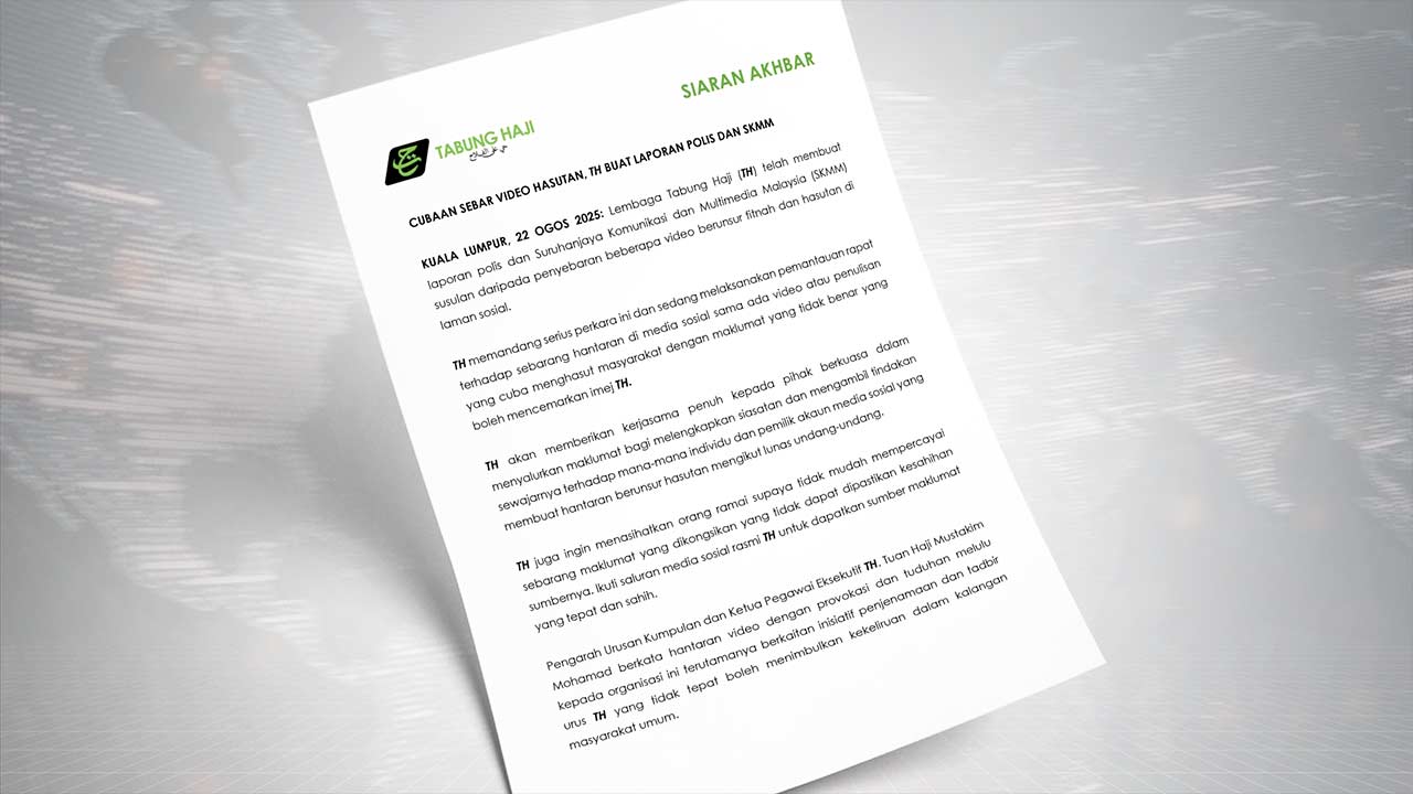 Pengurusan Tabung Haji dikendalikan 100 peratus bumiputera Muslim