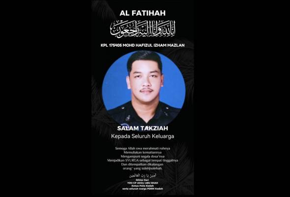 Anggota polis maut dirempuh kenderaan penjenayah sedang lakukan jenayah pecah rumah