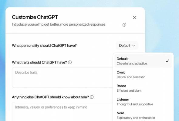ChatGPT bereksperimen dengan sokongan personaliti ketika interaksi melalui GPT-5