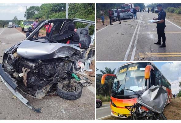 Warga emas maut kereta dilanggar bas