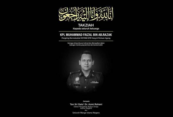 Polis pengiring Istana Negara maut kemalangan
