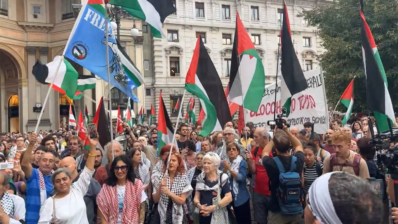 Ratusan rakyat Itali berhimpun di Milan, nyatakan sokongan terhadap Gaza