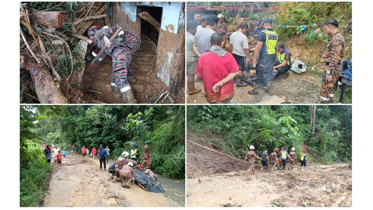 Warga emas tertimbus tanah runtuh ditemukan maut