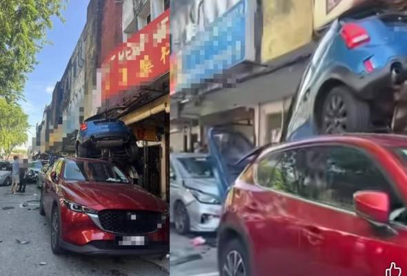 Wanita pandu Mini Cooper langgar lima kenderaan akibat tertekan pedal minyak