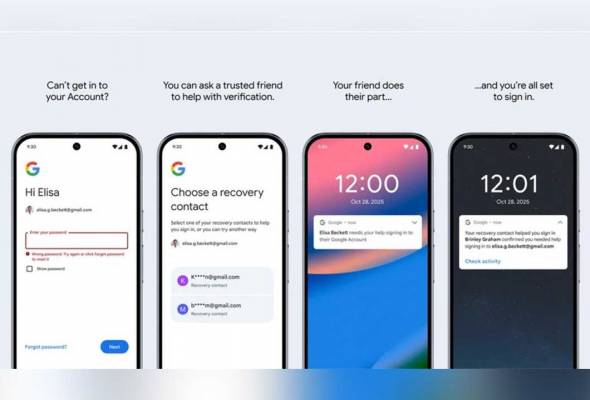 Google benar rakan sahkan identiti jika akaun dirampas penggodam