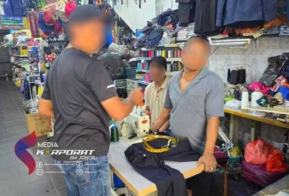 Sembilan PATI ditahan dalam operasi di premis perniagaan Johor