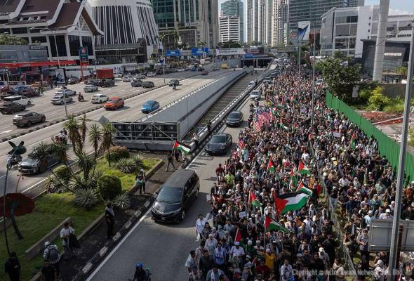 Global Sumud Flotilla: Ribuan warga Malaysia berhimpun di hadapan Kedutaan AS