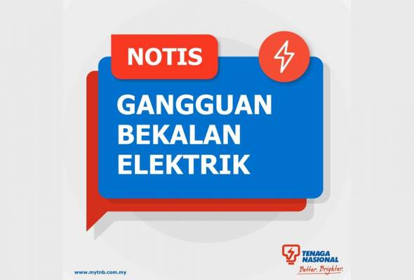 Gangguan bekalan elektrik di beberapa kawasan sekitar Lembah Klang