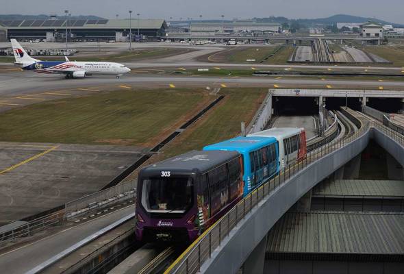 Perkhidmatan aerotrain di Terminal 1 KLIA kembali pulih sepenuhnya