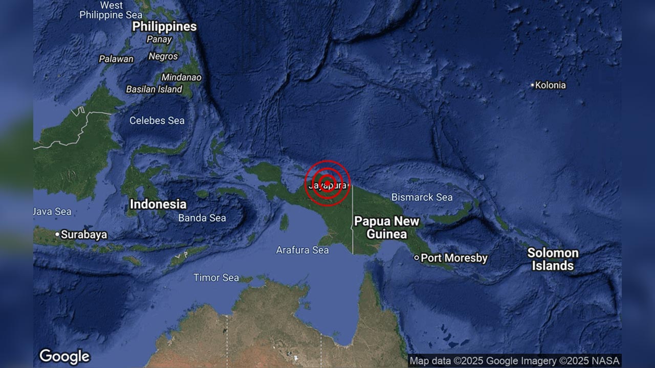 Gempa bumi bermagnitud  6.7  landa barat Abepura, Indonesia