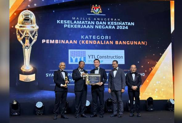 YTL Construction terima Anugerah Cemerlang Keselamatan dan Kesihatan Pekerjaan Kebangsaan 2025