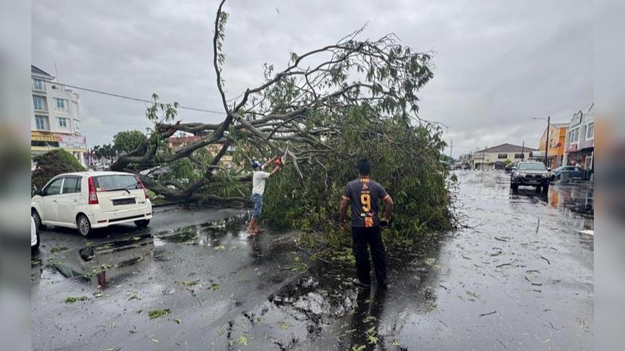 [TERKINI] Ribut Tropika Senyar: Tanah runtuh, pokok tumbang di Seremban, Port Dickson<