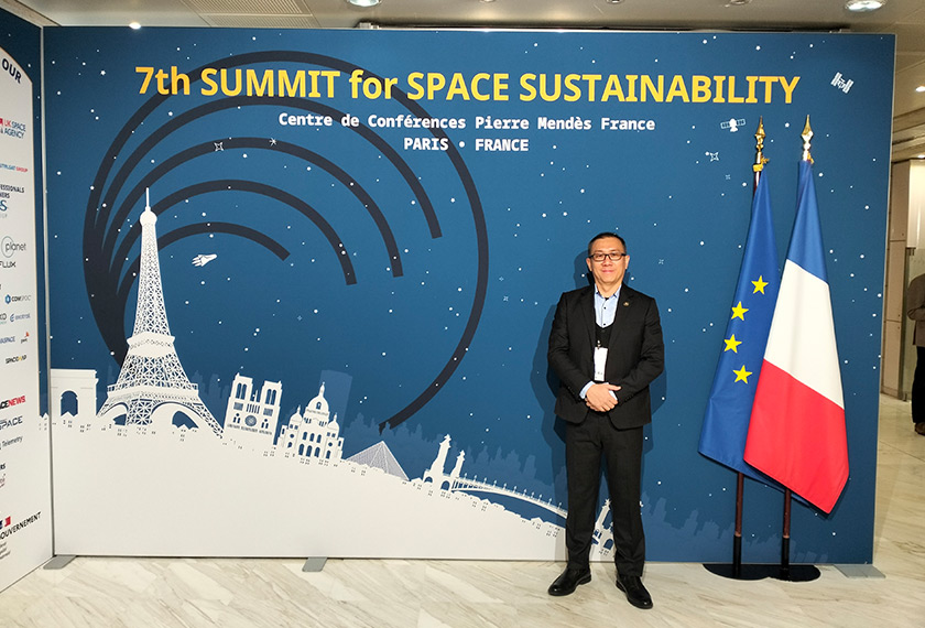 Penulis ketika menghadiri 7th Summit for Space Sustainability Paris, pada 22 -23 Oktober 2025.