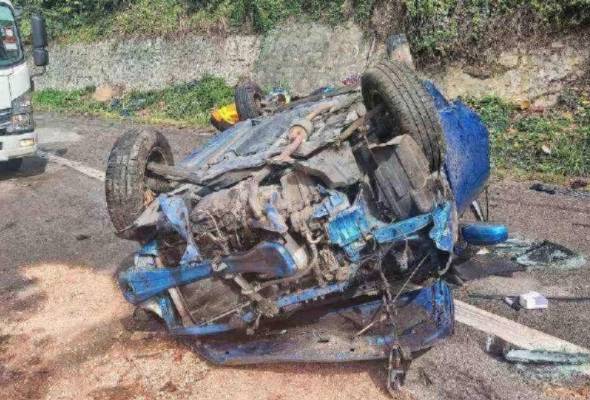 Ibu maut, suami dan anak 6 tahun cedera kereta dinaiki terbabas