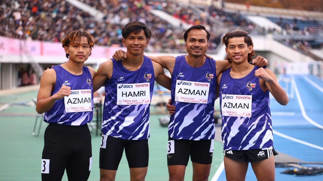 Deaflympics 2025: Malaysia pecah rekod kebangsaan acara 4x100m