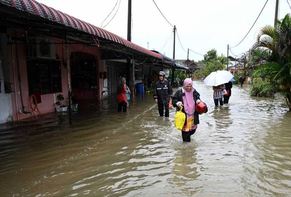 Amaran hujan berterusan tahap bahaya di beberapa daerah di Terengganu