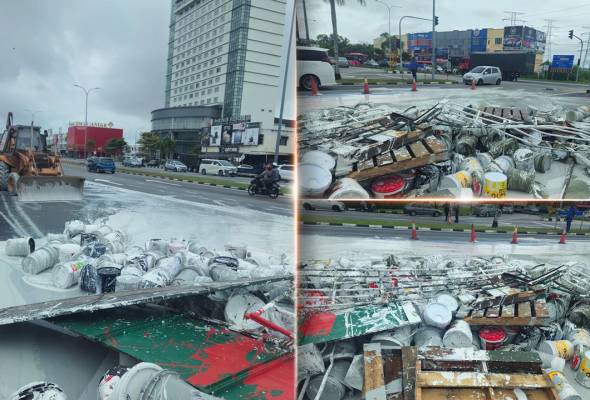 Pencemaran: Dua insiden lori terbalik akibatkan tumpahan bahan industri di Kedah