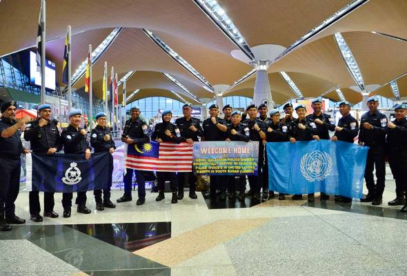 UNMISS: 13 Pegawai PDRM selamat tiba di tanah air dari Sudan Selatan